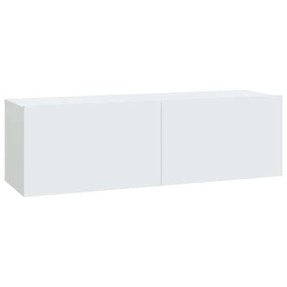 vidaXL Meuble TV, 8 pcs, Blanc, Bois d'ingénierie