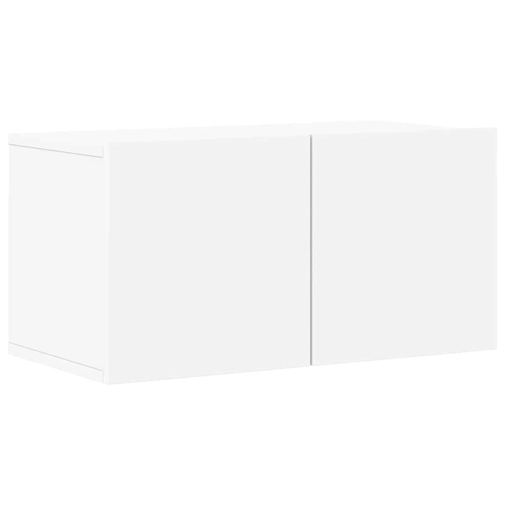 vidaXL Meuble TV avec 7 éléments Bois d'ingénierie Blanc