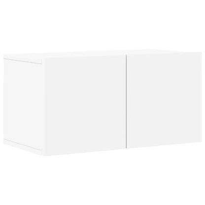 vidaXL Meuble TV avec 7 éléments Bois d'ingénierie Blanc