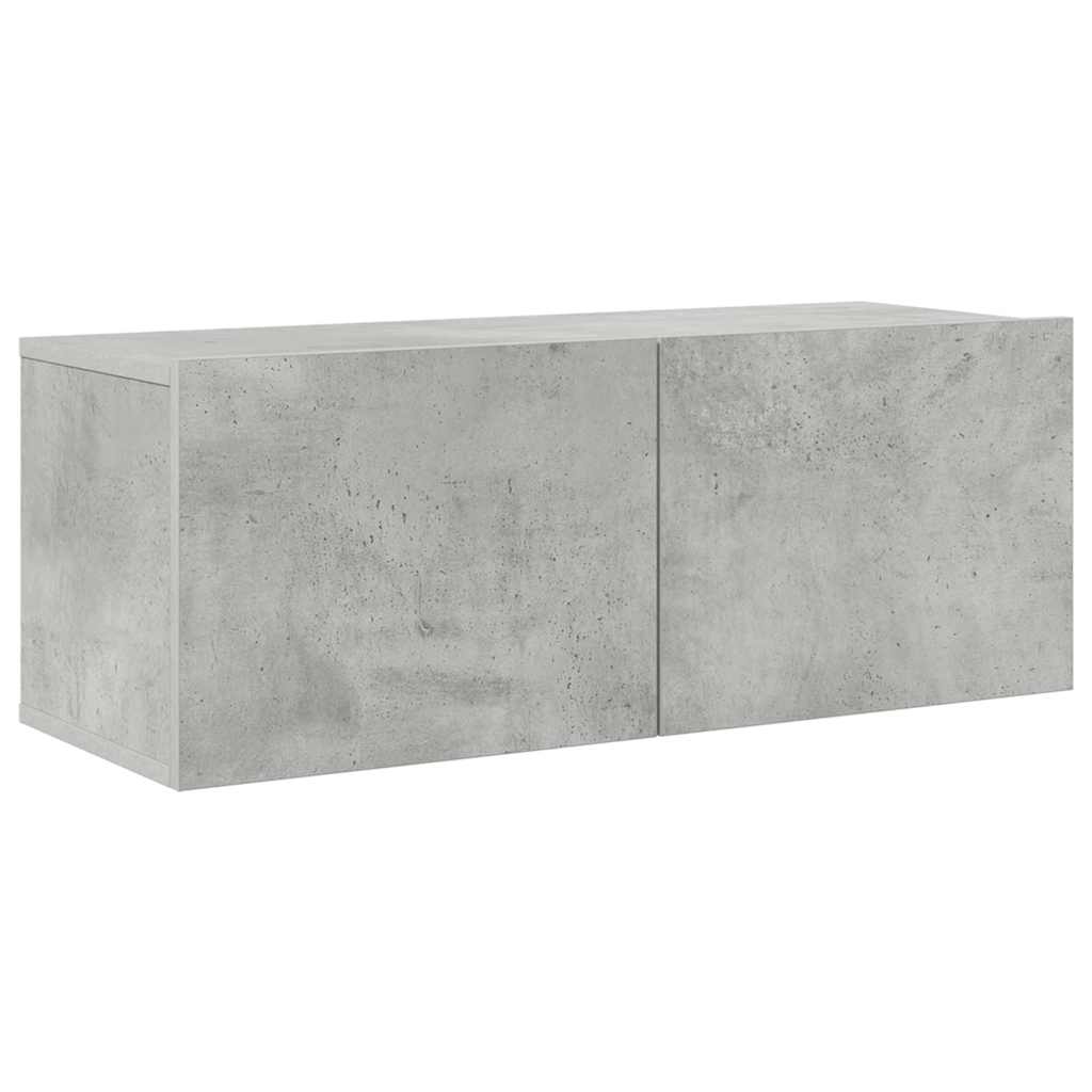 vidaXL Meuble TV 7 pcs Bois d'ingénierie Gris béton