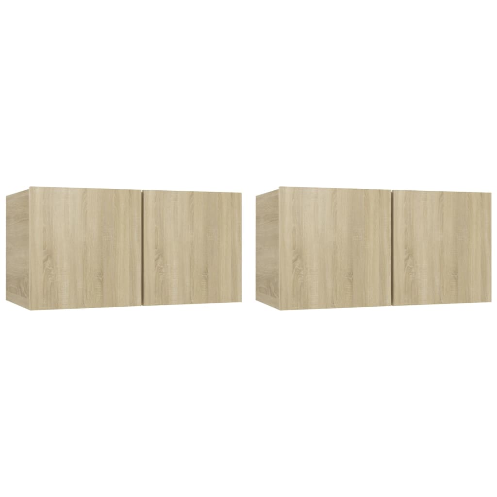 vidaXL Meuble TV 4 pcs Aggloméré Chêne Sonoma