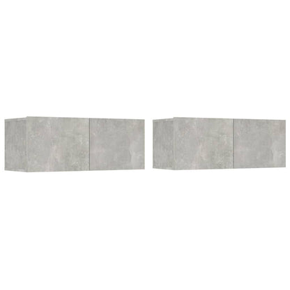 vidaXL Meuble TV 4 pcs Gris béton Aggloméré