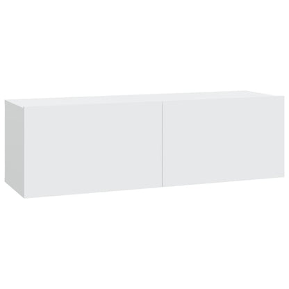 vidaXL Ensemble de 4 meubles TV Blanc Bois d'ingénierie