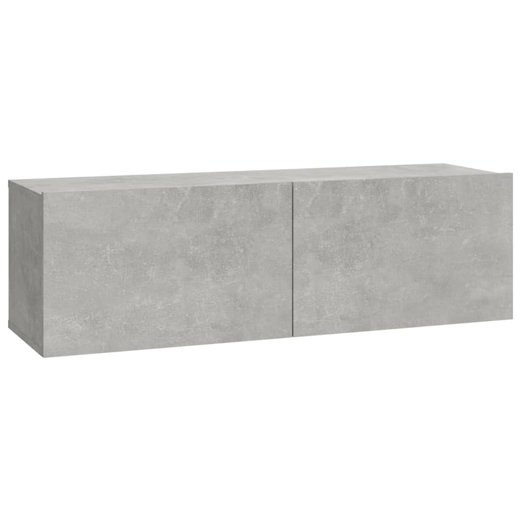 vidaXL Meuble TV 4 pcs Gris béton Aggloméré