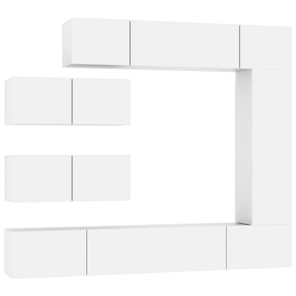 vidaXL Ensemble de 7 meubles TV blanc en bois d'ingénierie