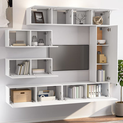 vidaXL Ensemble de 7 meubles TV blanc en bois d'ingénierie