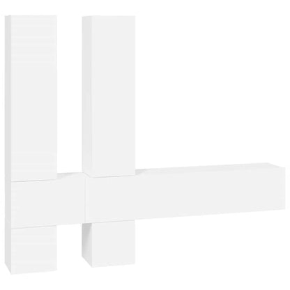 Meuble TV mural vidaXL Blanc Bois d'ingénierie