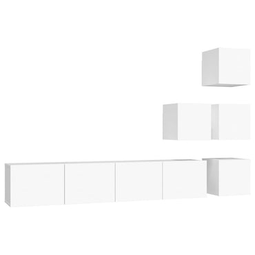 Meuble TV mural vidaXL Blanc Bois d'ingénierie