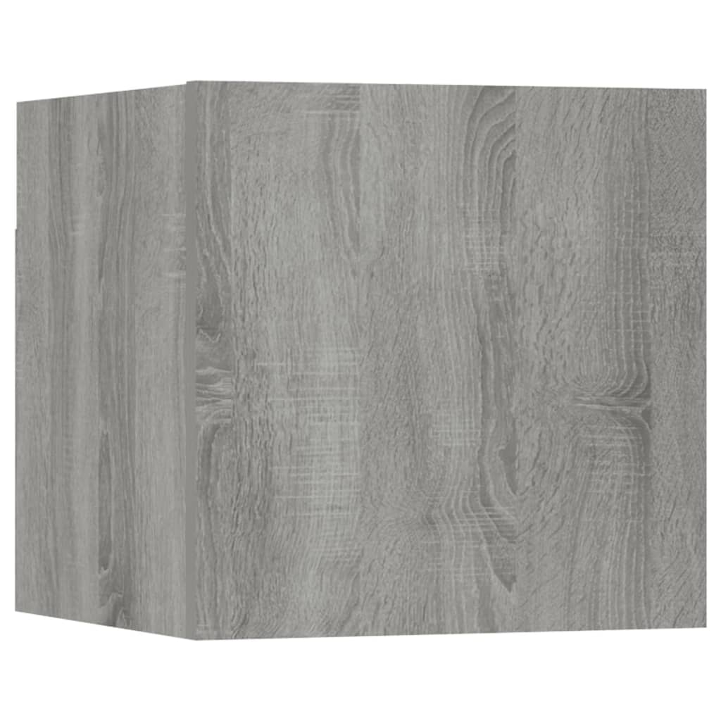 vidaXL Meuble TV mural gris Sonoma en bois d'ingénierie