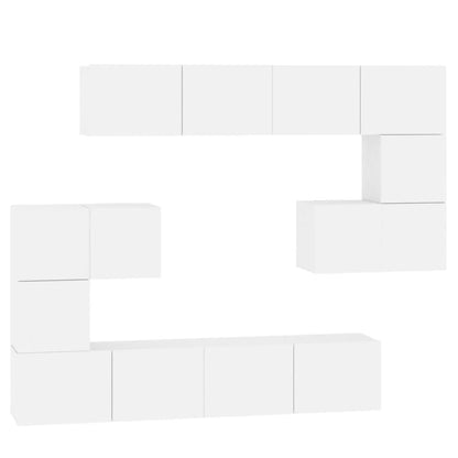 Meuble TV mural vidaXL Blanc Bois d'ingénierie