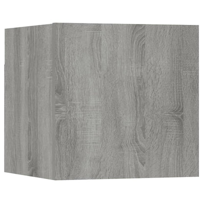 vidaXL Meuble TV mural gris Sonoma en bois d'ingénierie