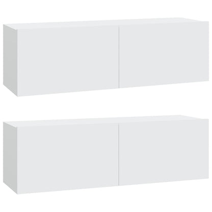 vidaXL Meuble TV 6 pièces blanc en bois d'ingénierie