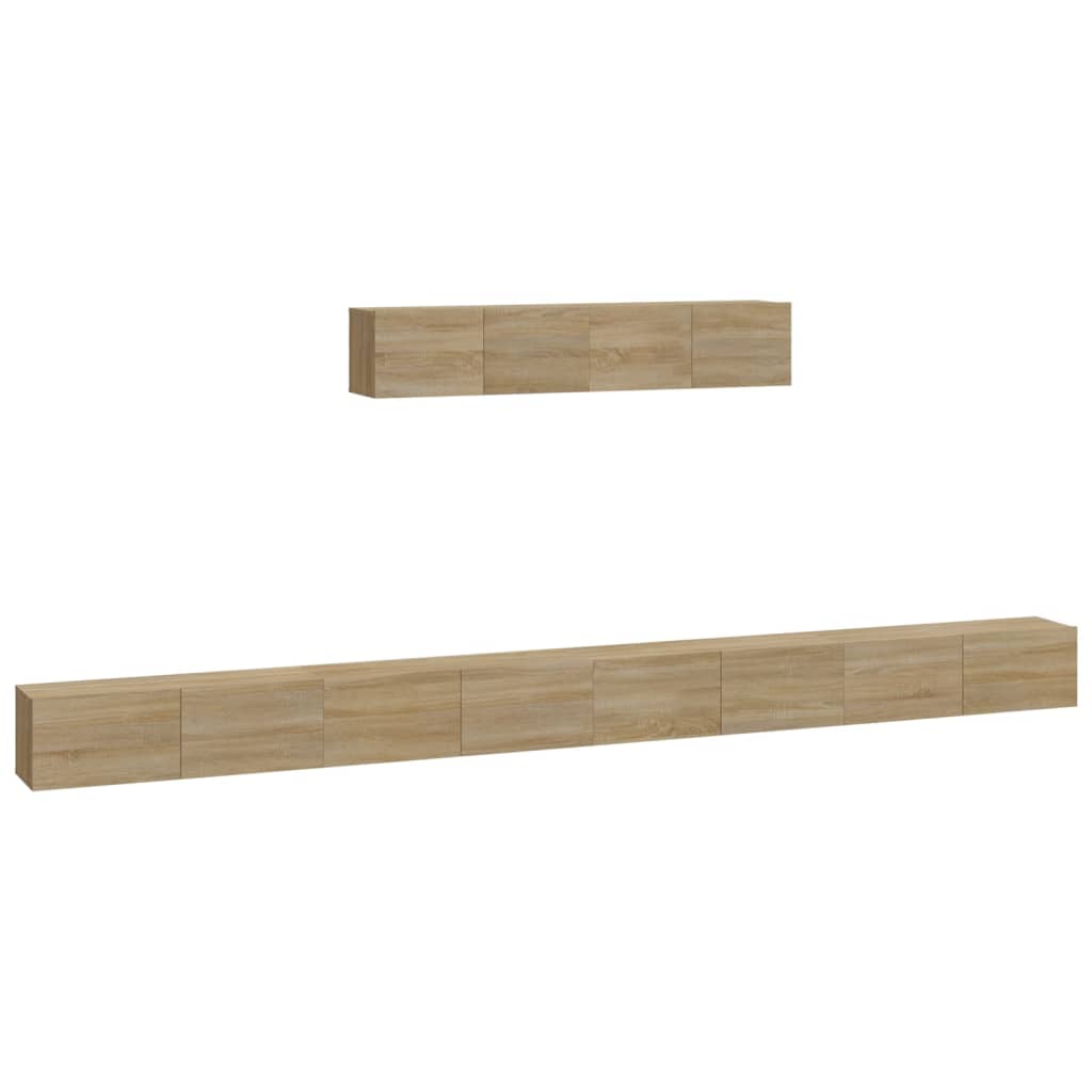vidaXL 6-tlg. TV-Schrank-Set Sonoma-Eiche Holzwerkstoff
