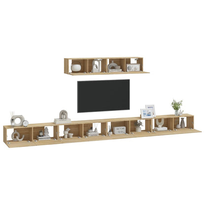 vidaXL 6-tlg. TV-Schrank-Set Sonoma-Eiche Holzwerkstoff