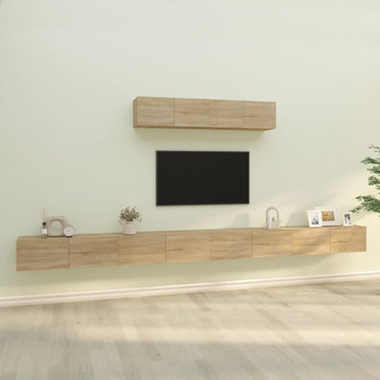 vidaXL 6-tlg. TV-Schrank-Set Sonoma-Eiche Holzwerkstoff