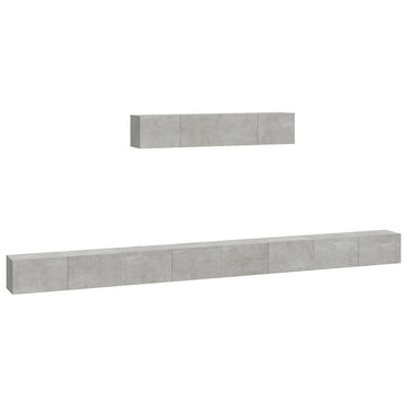 vidaXL Ensemble de 6 meubles TV gris béton, bois d'ingénierie
