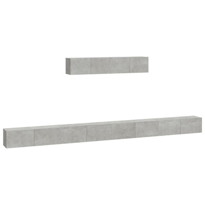 vidaXL Ensemble de 6 meubles TV gris béton, bois d'ingénierie