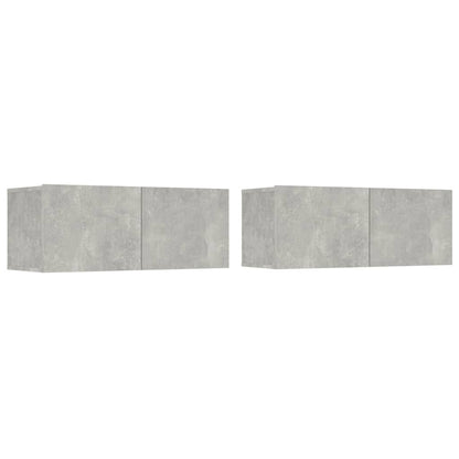 vidaXL Ensemble de 6 meubles TV gris béton, bois d'ingénierie