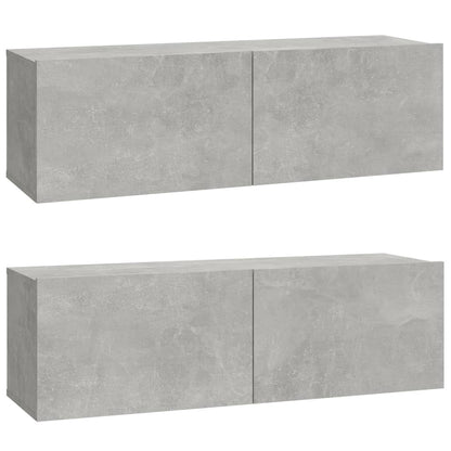 vidaXL Ensemble de 6 meubles TV gris béton, bois d'ingénierie
