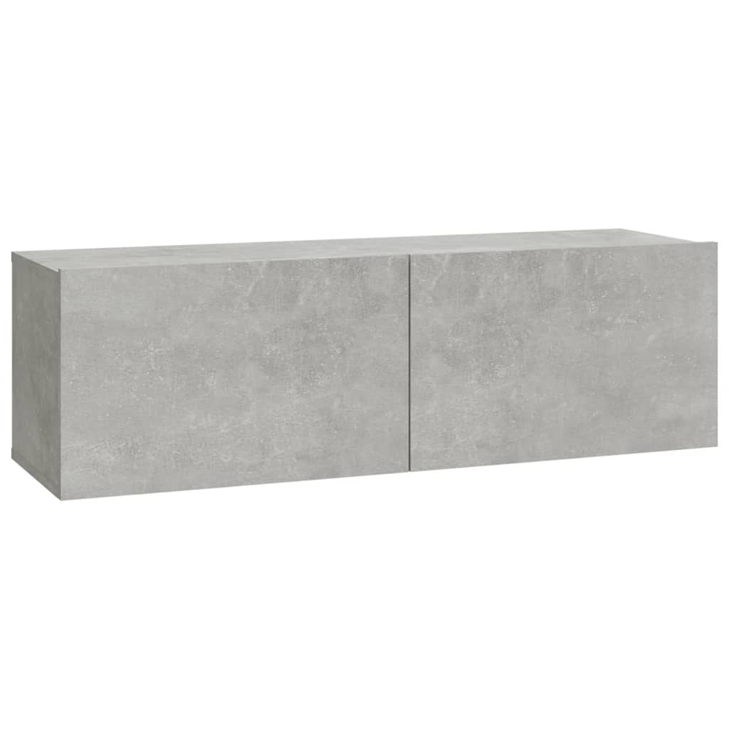 vidaXL Ensemble de 6 meubles TV gris béton, bois d'ingénierie