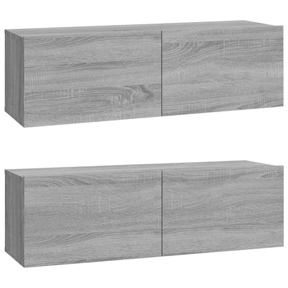 vidaXL Meuble TV, 6 pcs, gris Sonoma, aggloméré