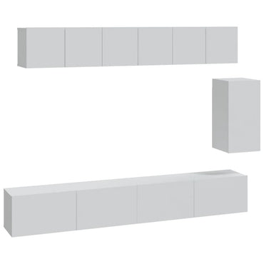 vidaXL Ensemble de 6 meubles TV blanc en bois d'ingénierie