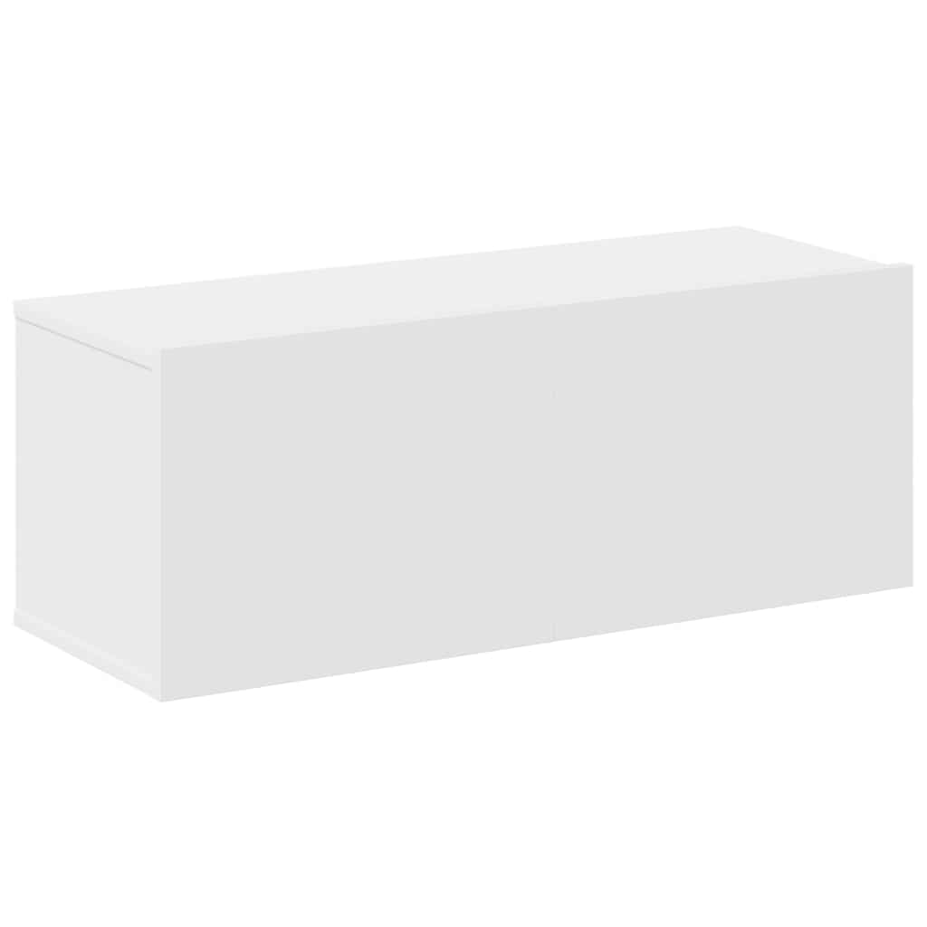 vidaXL Ensemble de 4 meubles TV Blanc Bois d'ingénierie