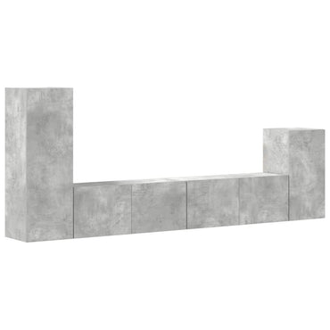 vidaXL Meuble TV 4 pcs Gris béton Aggloméré