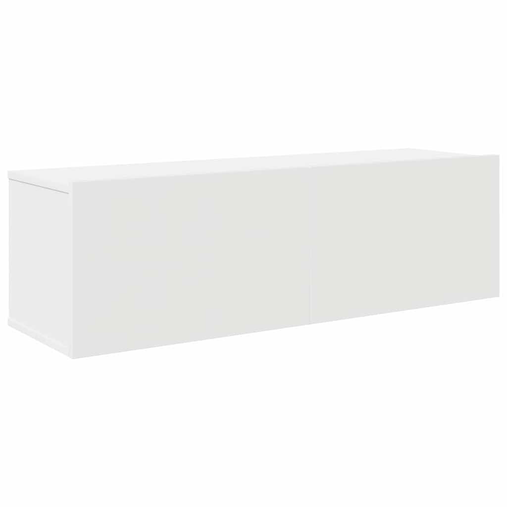 vidaXL Ensemble de 4 meubles TV Blanc Bois d'ingénierie