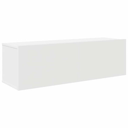 vidaXL Ensemble de 4 meubles TV Blanc Bois d'ingénierie