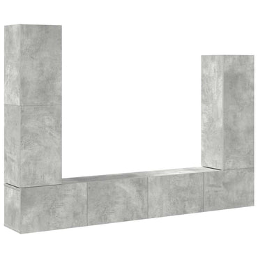 vidaXL Meuble TV 4 pcs Gris béton Aggloméré