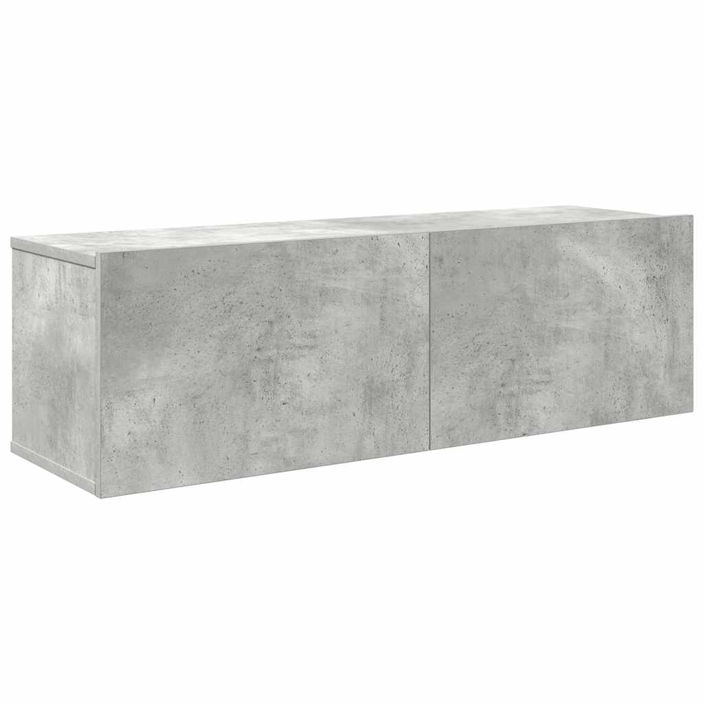 vidaXL 4-tlg. TV-Schrank-Set Betongrau Holzwerkstoff