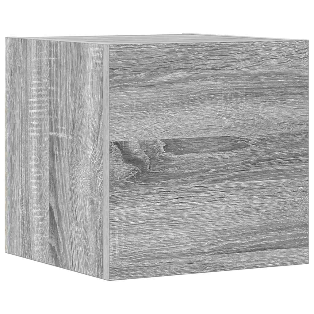 vidaXL Meuble TV, 4 pcs, Gris sonoma, Bois d'ingénierie