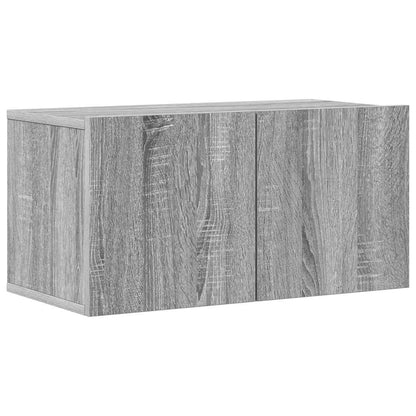 vidaXL Meuble TV, 4 pcs, Gris sonoma, Bois d'ingénierie