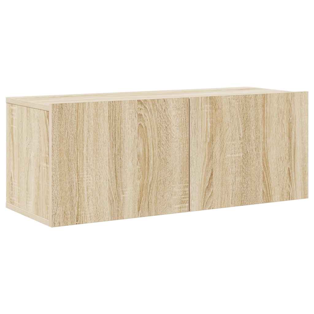 vidaXL Meuble TV 4 pcs Aggloméré Chêne Sonoma