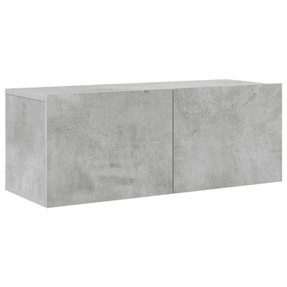 vidaXL Meuble TV 4 pcs Gris béton Aggloméré