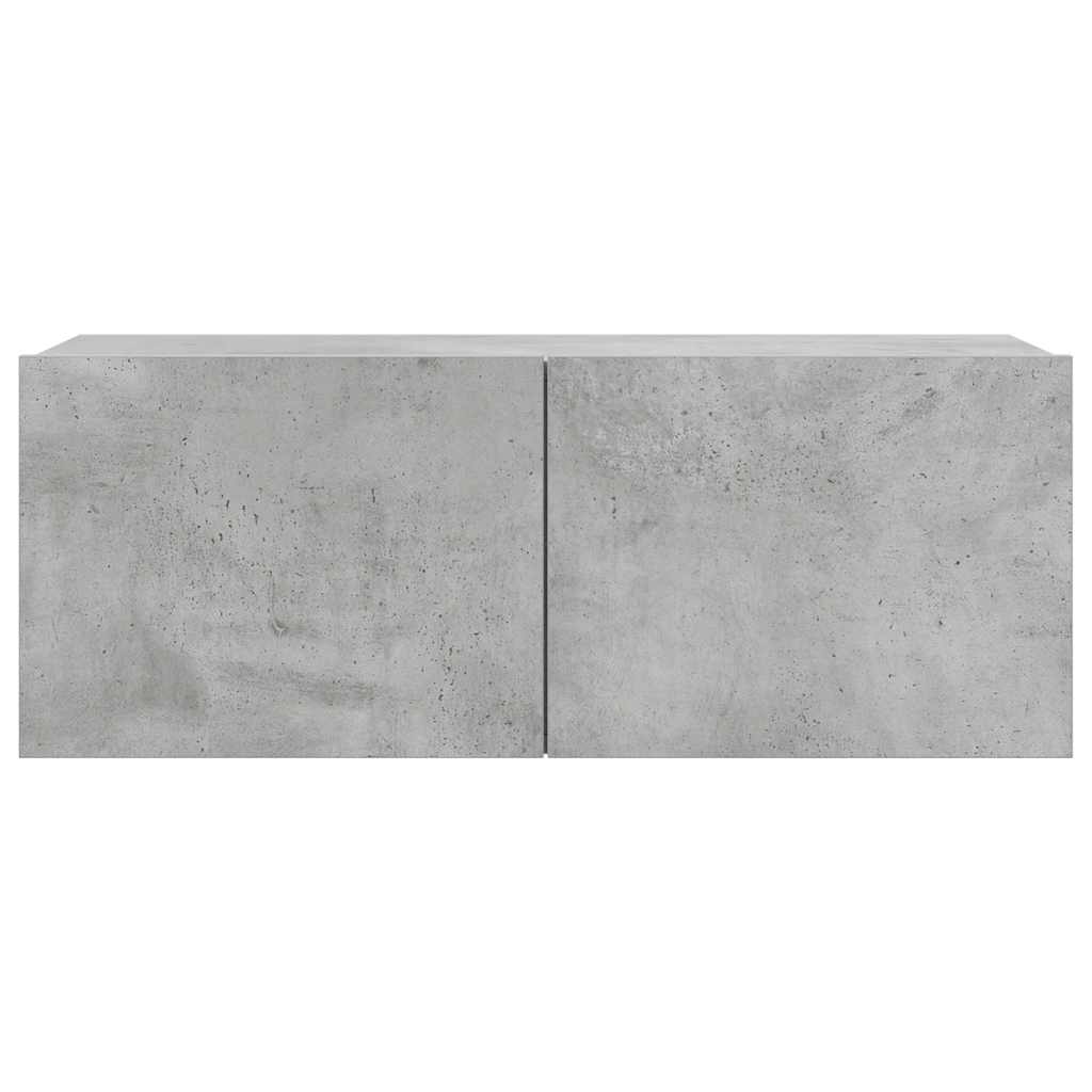 vidaXL Meuble TV 4 pcs Gris béton Aggloméré