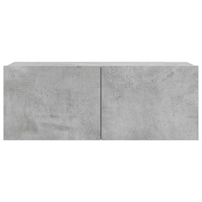 vidaXL Meuble TV 4 pcs Gris béton Aggloméré