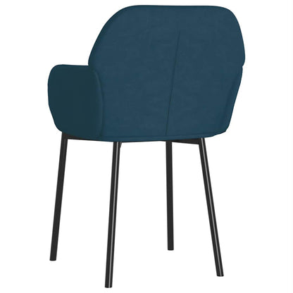 vidaXL Chaises de salle à manger 2 pcs Velours bleu