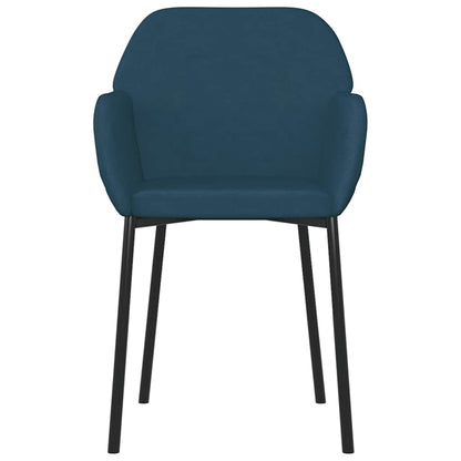 vidaXL Chaises de salle à manger 2 pcs Velours bleu