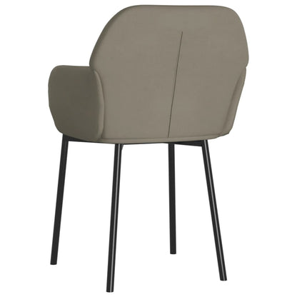 vidaXL Chaises de salle à manger 2 pcs Velours gris clair
