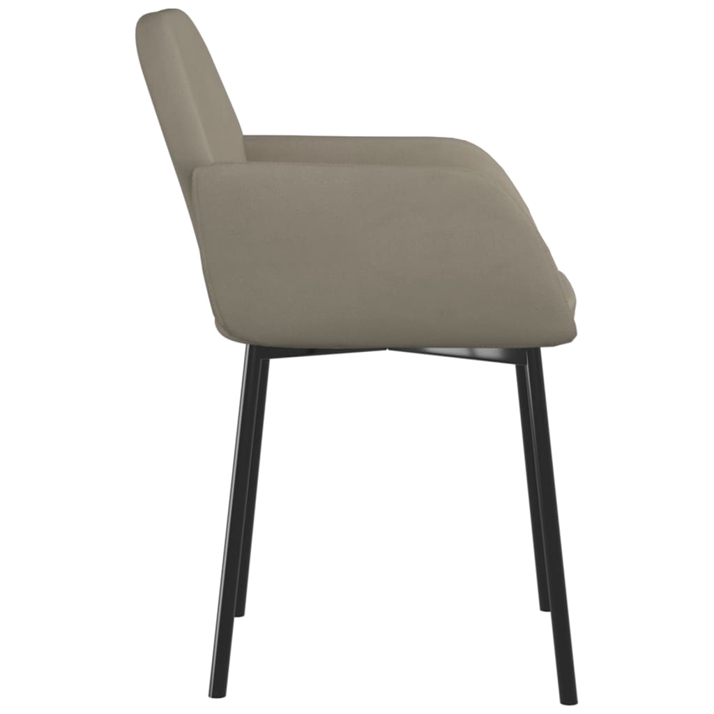 vidaXL Chaises de salle à manger 2 pcs Velours gris clair
