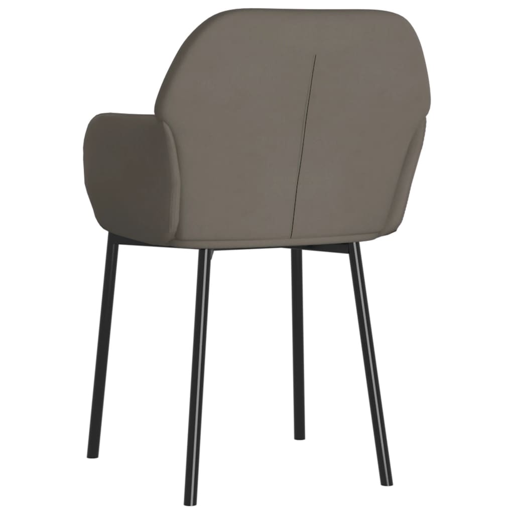 vidaXL Chaises de salle à manger 2 pcs Velours gris foncé