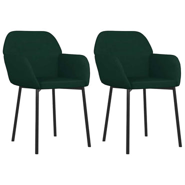 vidaXL Chaises de salle à manger 2 pcs Velours vert foncé