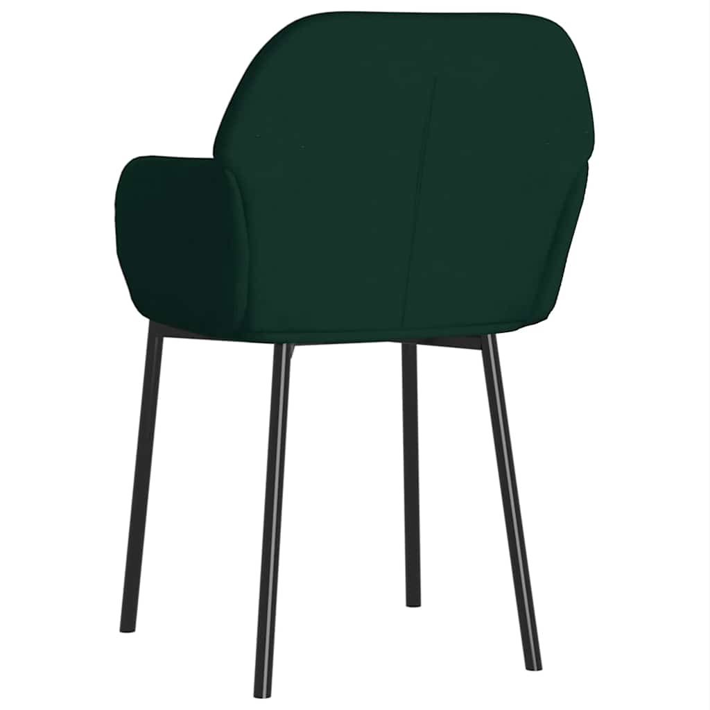 vidaXL Chaises de salle à manger 2 pcs Velours vert foncé
