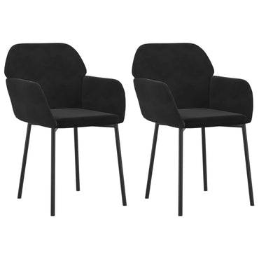 vidaXL Chaises de salle à manger 2 pcs Velours noir