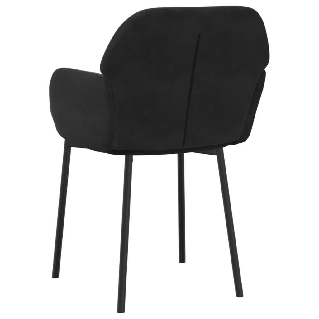 vidaXL Chaises de salle à manger 2 pcs Velours noir