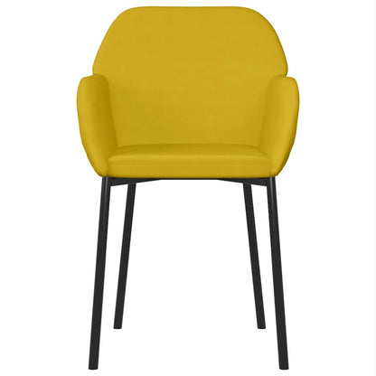 Esszimmerstühle 2 Stk. Gelb Samt