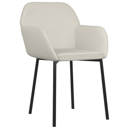 vidaXL Chaises de salle à manger 2 pcs Crème Velours