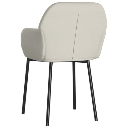 vidaXL Chaises de salle à manger 2 pcs Crème Velours